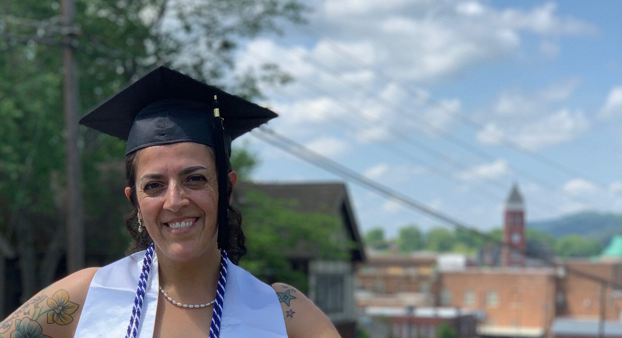 headshot of woman in graduation cap